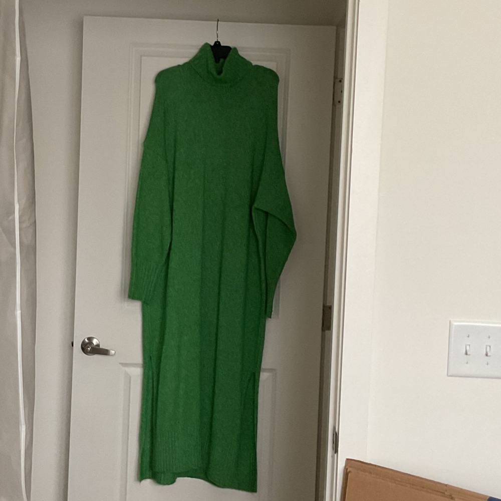 Anthropologie Green Maxi Dress